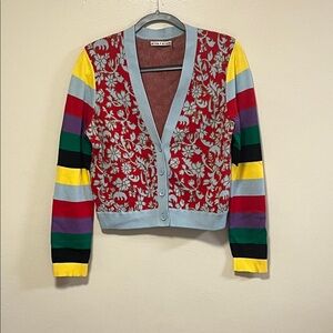 Alice + Olivia Multicolor Floral Cardigan